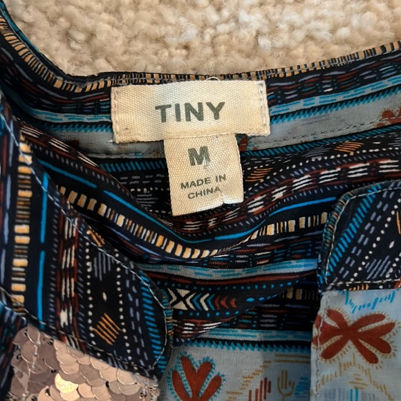 Anthropologie Tiny Devas Sequin Popover Tunic Blouse size medium - Picture 4 of 6